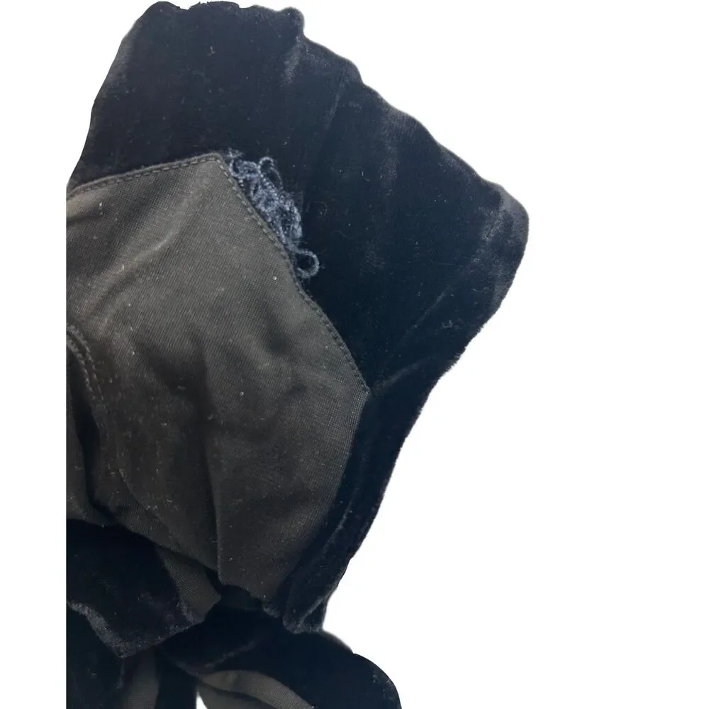 1950's Black Velvet Gloves